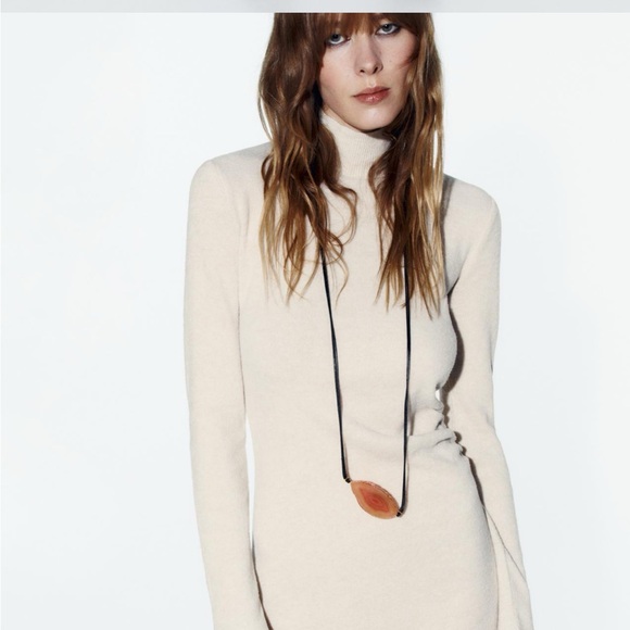 Zara Cream Midi Dress - Picture 3 of 6